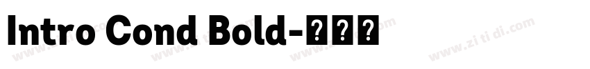 Intro Cond Bold字体转换